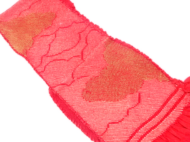 正絹　振袖用　絞り　帯揚げ